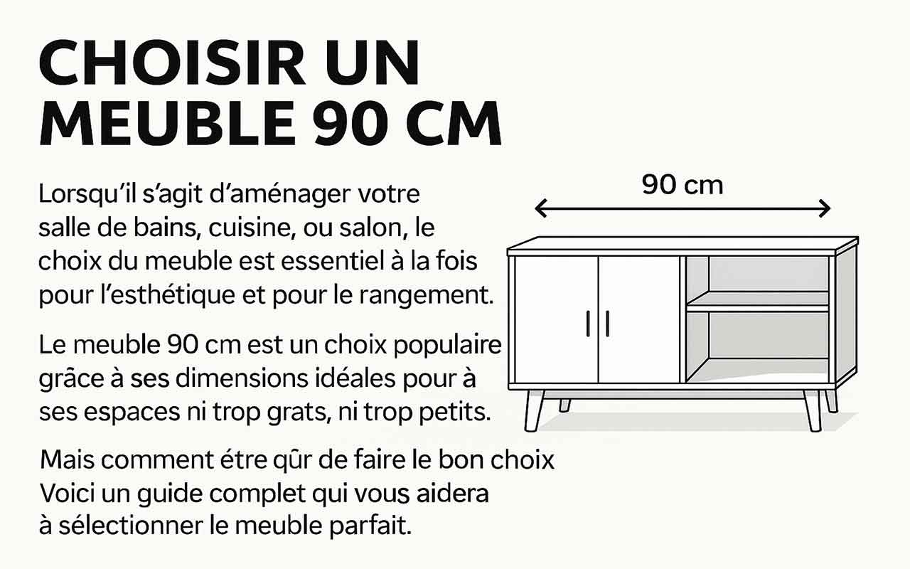 choisir un meuble 90 cm dans un studio ?