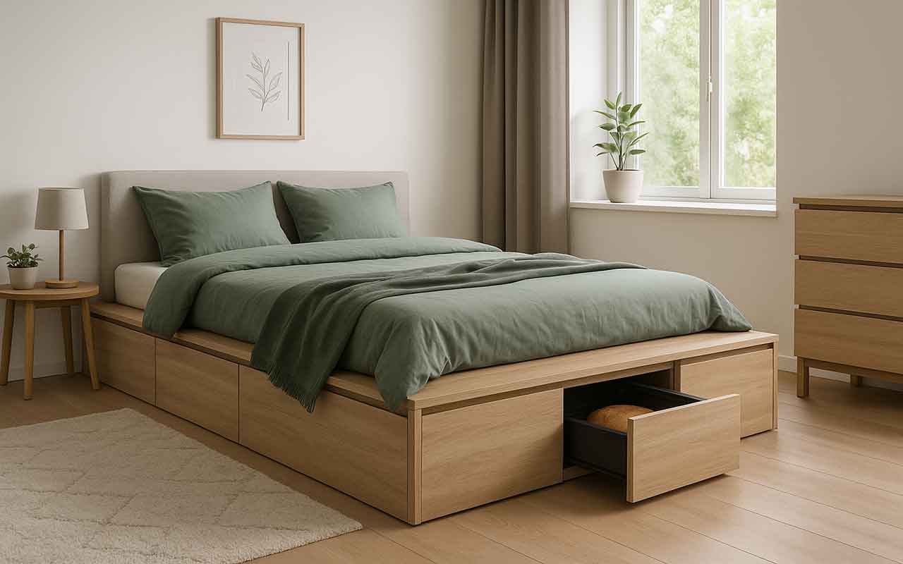 Optimisation du rangement grâce à l’espace sous l’estrade