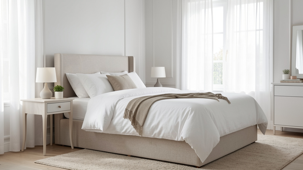 Yaheetech Lit Double Rembourré Beige 140x200 cm