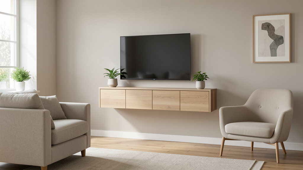 [en.casa] Meuble TV Noir et Chêne