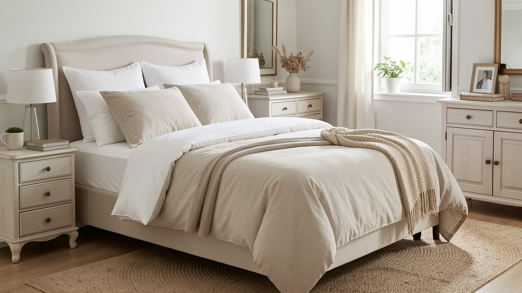 Parure Lit 4 Pièces Microfibre - Gris Clair