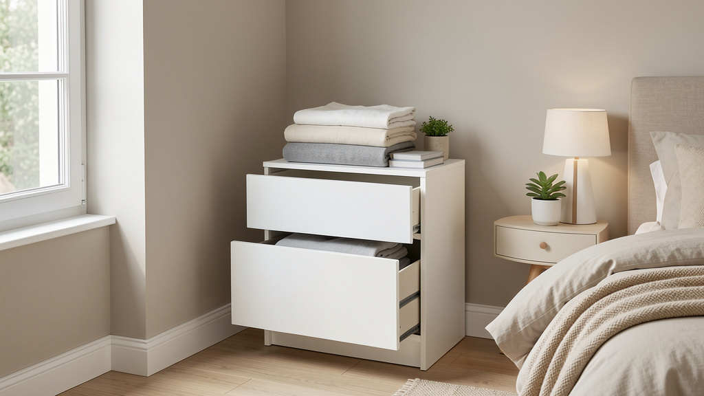 Commode à paniers tressés